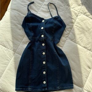 Denim Button-Down Dress